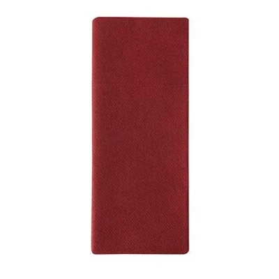 Afbeelding van Bestekzakjes Servetten Bordeaux Met Bestekzakje Airlaid 1/8 vouw 400 x 330mm