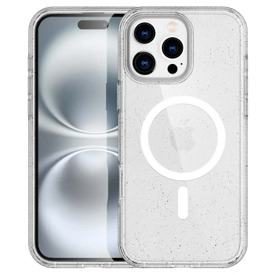 Afbeelding van Apple iPhone 16 Pro Max Glitter Hoesje Kunststof imoshion Hardcase/Backcover Transparant Telefoonhoesje
