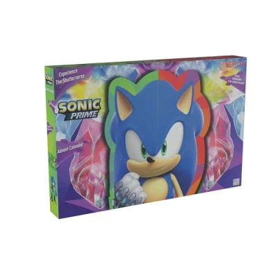 Afbeelding van Bandai Sonic Prime adventskalender The Hedgehog Kids 2023 met figuurstickers en meer gebaseerd op de Netflix serie Toys zijn geweldige kerstcadeaus