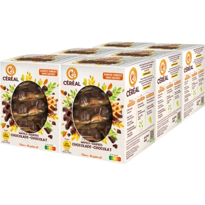 Afbeelding van 6x Céréal Wafels Chocolade 5 stuks