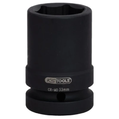 Afbeelding van KS Tools, Dopsleutel + dopmoer, 1&quot; stopcontact, gemiddelde lengte (24 mm)