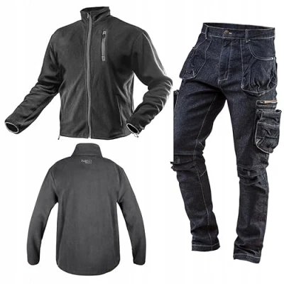 Afbeelding van NEO TOOLS Heren werkbroek denim of set, lang, 8 zakken, maat XS 3XL, versterkte naden, geproficeerd kniegebied, gemengd weefsel 98% katoen, 2% elastaan 410 g/m2 multifunctionele cargo, Set