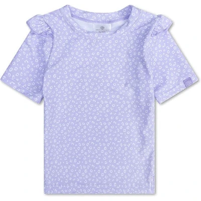 Afbeelding van Swim Essentials UV Zwemshirt Unisex Korte mouw Lila Panterprint Maat 74/80