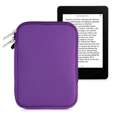 Afbeelding van kwmobile Neopreen e Reader Pouch Maat 6&quot; eReader Universele eBook Sleeve Case met Rits Violet