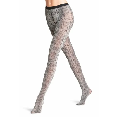 Afbeelding van FALKE Dames panty Brumation 50 DEN W TI halfondoorzichtig patroon 1 stuk, grijs (Shark 3258), M, M