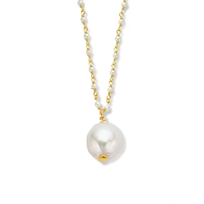 Afbeelding van zilver verguld (geel) collier parels 45 + 5 cm 1 micron 2102903 horloge Goudkleur 50