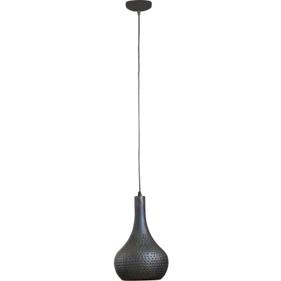 Afbeelding van Hanglamp industrieel kegel Aya 1 lichts zwart bruin