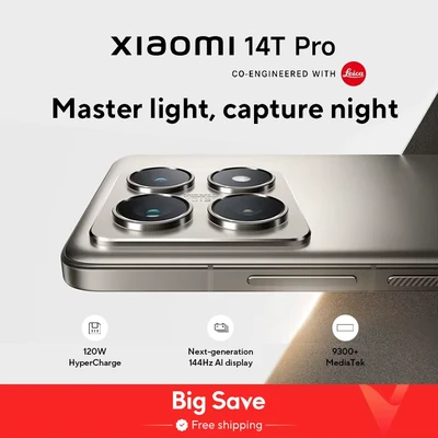 Afbeelding van Xiaomi Mi 14T Pro 5G Wereldwijde Versie Smartphone 6.67 &quot;144Hz Ai Amoled Display Mtk Dimensity 9300