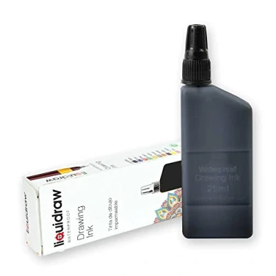 Afbeelding van Technische pen waterdichte tekeninkt zwart 25 ml (compatibel met Rotring isografpen)