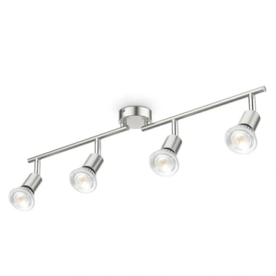 Afbeelding van B.K.Licht LED opbouwspots met 4 lichtpunten GU10 fitting draaibare plafondspots incl. 4x 4.000K 400Lm