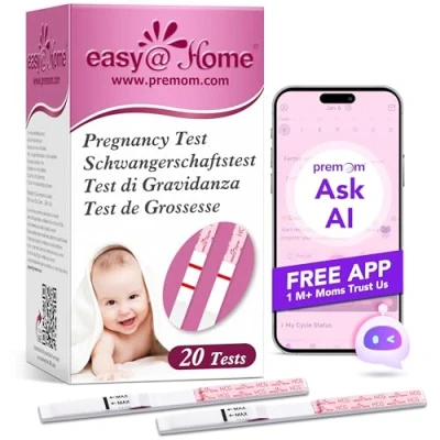 Afbeelding van Easy@Home 20 x Zwangerschapstesten voor Vroege Detectie 10 MIU/ml, Vruchtbaarheidstestkit, HCG Testen