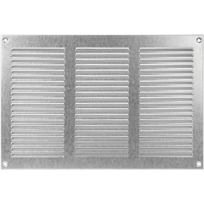 Afbeelding van Stalen rooster, terugvoer, luchtrooster, ideaal voor plafond en zijwand HVAC met insectenbescherming (30 x 20 cm, verzinkt)
