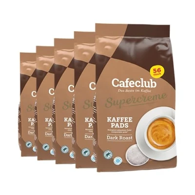 Afbeelding van Caféclub Supercreme Koffiepads Dark Roast 5x 56 pads