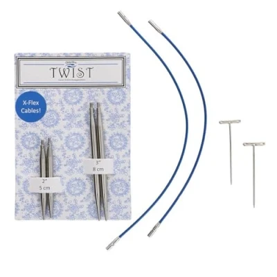 Afbeelding van ChiaoGoo Twist (5 + 8cm, 4,50mm) Lace korte verwisselbare naaldtips Combo Pack 1 eenheid