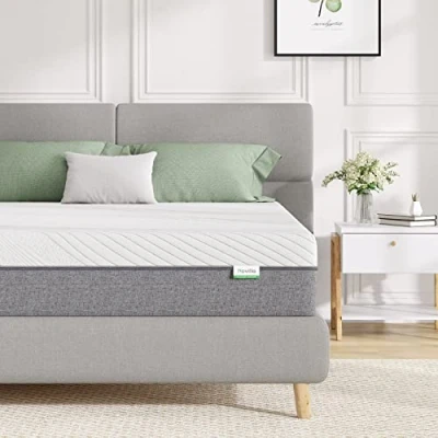 Afbeelding van Novilla Matras 90 x 200 cm H2 Gel Memory Foam koudschuimmatras 7 zones schuim rolmatras ademend ondersteunend beweging isolatie Oeko Tex 24