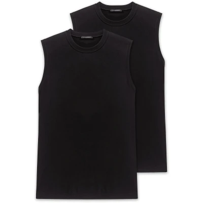 Afbeelding van Schiesser 2 PACK Hemd, Heren, Maat: Medium, Schwarz