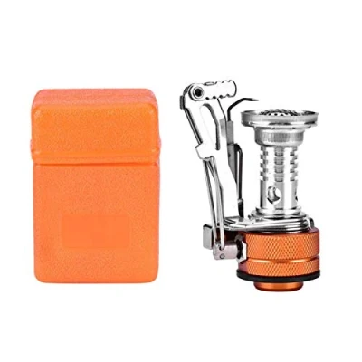 Afbeelding van Camping Gasfornuis Draagbare Mini Lichtgewicht Gasfornuisbrander voor Outdoor Picknick Wandelen(Zilver)