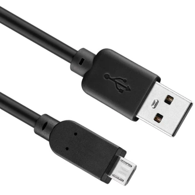 Afbeelding van USB A naar Micro kabel 1.8 meter 2.0 (100% koper, Zwart)