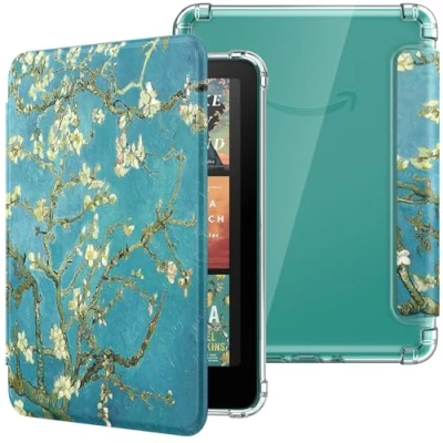 Afbeelding van MoKo Case for All new 7&quot; Kindle Paperwhite 12th Gen 2024&amp;Kindle Colorsoft Signature Edition 2024, Ultra Clear Soft Flexible Transparent TPU Back Cover Light Shell with Auto Wake/Sleep, Apricot Blossom