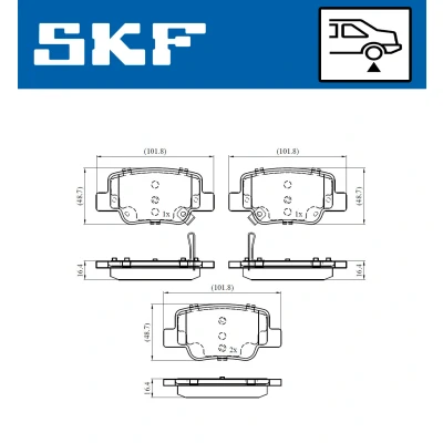 Afbeelding van SKF Remblokset VKBP 90496 A