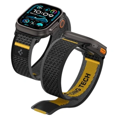 Afbeelding van Spigen Athlex Air Armband Ontworpen voor Apple Watch Ultra 2/1 49mm, Serie 10 46mm, 9/8/7 45mm,SE2/SE/6/5/4 44mm, 3/2/1 42mm Actief Zwart
