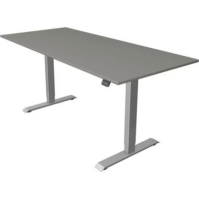 Afbeelding van Kerkmann Zit sta bureau Move 1 180x80cm donkergrijs zilver poten elektrisch