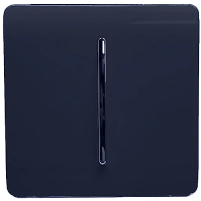 Afbeelding van Trendi 1 Gang 2 Way 10 Amp Rocker Chrome Lichtschakelaar Glossy Navy