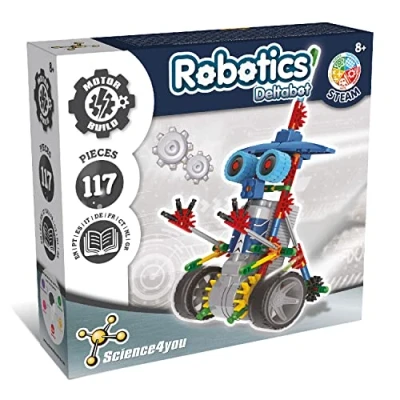 Afbeelding van Science4you Robotics Deltabot Robotica kit voor kinderen met 117 onderdelen, bouw je robot interactief, om in elkaar te zetten, educatieve spelletjes van 8 jaar