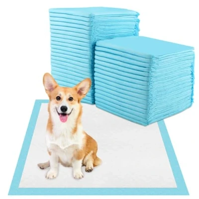Afbeelding van Vexillic Hygiënische matten voor honden, 40 stuks, 60 x cm, absorberende honden en katten, multifunctioneel, 6 lagen, lekvrij, sneldrogend oppervlak