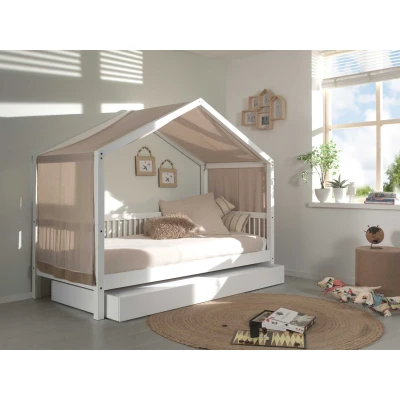 Afbeelding van Home affaire Huisbed Forrest mit Dachaufbau, Textilhimmel, später umbaubar zum Einzelbett
