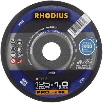 Afbeelding van Rhodius XT67 205710 Doorslijpschijf recht 180 mm 1 stuk(s) Staal