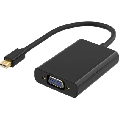 Afbeelding van DELTACO DP VGA13 Mini DisplayPort naar VGA adapter, Full HD in 60Hz, Zwart