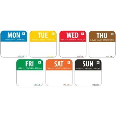 Afbeelding van Vogue weekset verwijderbare dagstickers (7000 stuks)