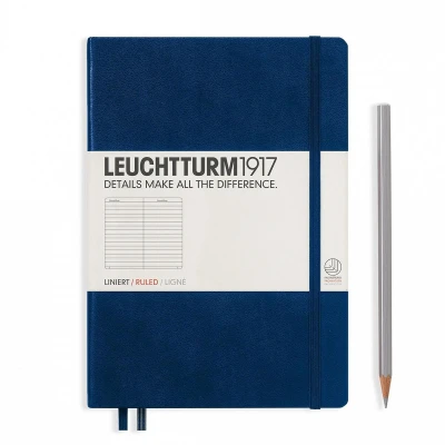Afbeelding van Leuchtturm Navy, Medium (A5), 251 p., ruled