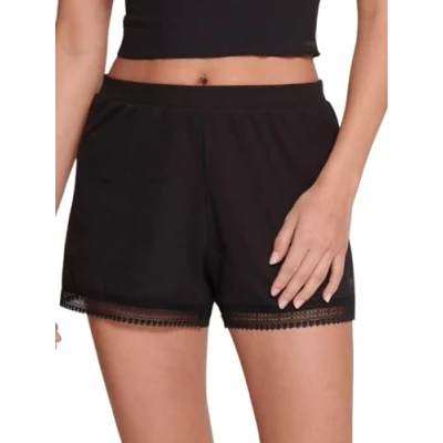 Afbeelding van Sloggi Dames Go Geribbelde Shorts Pyjama Onderkant, Zwart, L