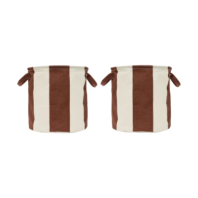 Afbeelding van OYOY Kara opbergmand medium 32xØ32 cm 2 pack Nutmeg