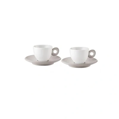 Afbeelding van Guzzini EVERYDAY Set van 2 koffiekopjes met schotel Duif grijs 081700158