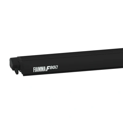 Afbeelding van Fiamma F80s 320 Cassetteluifel Deep Black Royal Grey V25 Zwart Cassetteluifels