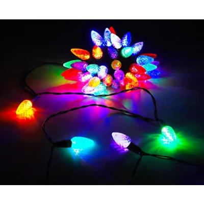 Afbeelding van Christmas Concepts® 40 meerkleurige dennenappellampjes met fonkelend effect Kerstverlichting