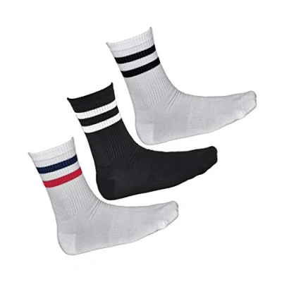 Afbeelding van VITSOCKS Super Zachte Ademende BAMBOE Sportsokken Heren (3 PAAR) Urban Skater Retro Stijl, 2x wit, 1x zwart, 39 42