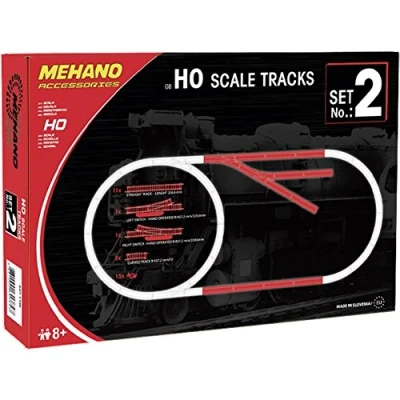 Afbeelding van MEHANO F102 Extra (30 stuks) Ho Scale Tracks Set 2 Made in Slovenië, Multi Colour