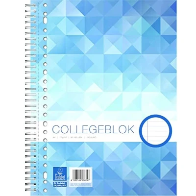 Afbeelding van Work Collegeblok 5 stuks A4+ gelijnd notitieboek 80 vel 23 gaats 70gr