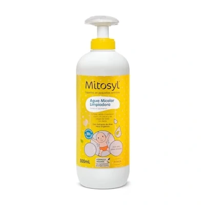 Afbeelding van Mitosyl Reinigingswater zonder uitspoelen micellair water reinigt, kalmeert en soepel dagelijks gebruik veganistische formule met aloë vera extract 500 ml