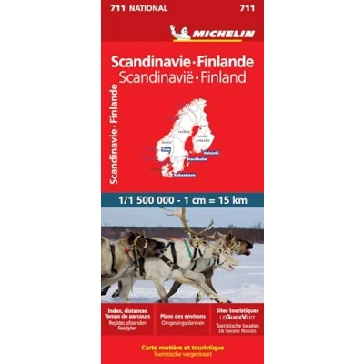 Afbeelding van Michelin Wegenkaart 711 Scandinavië Finland: Schaal 1: 1.500.000