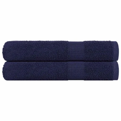 Afbeelding van vidaXL Saunahanddoeken 2 st 80x200 cm 360 g/m² 100% katoen marineblauw