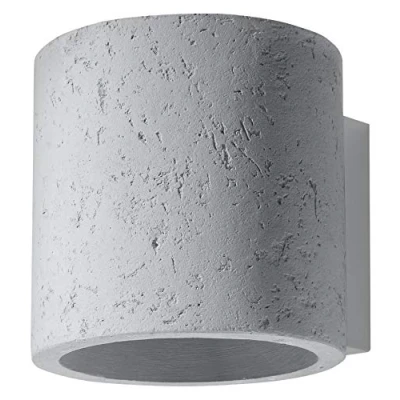 Afbeelding van Sollux wandlamp Orbis 1 lichts 12 x10 cm grijs