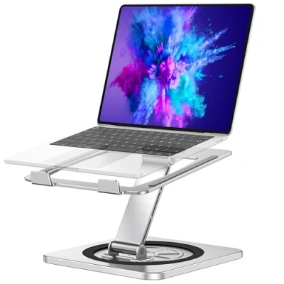 Afbeelding van EOIWUY Laptopstandaard met 360 Draaischijf, Verstelbare Laptopstandaard, Ergonomische, Geventileerde, Opvouwbare Notebookstandaardhouder voor Teamwork, Compatibel HP (10 16&quot;)
