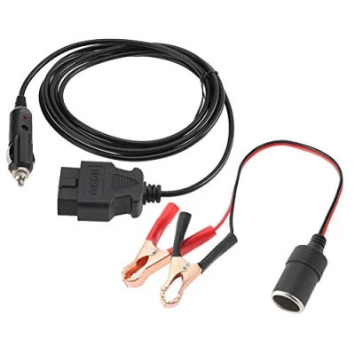 Afbeelding van noodstroomvoedingskabel, OBD II voertuig ECU, 12 V, Memory Saver met clip