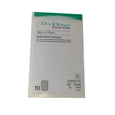 Afbeelding van DuoDerm Extra dunne hydrocolloïde dressing 5cm x 10cm Pack van 10