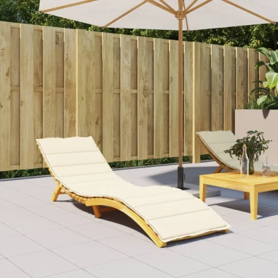Afbeelding van vidaXL Ligbedkussen 200x50x3cm oxford stof crèmekleurig